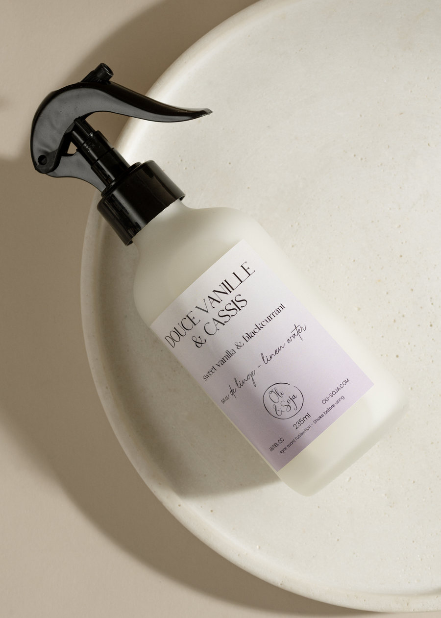 Eau de linge - Douce vanille & cassis